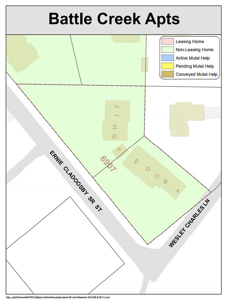 HUD Housing Batte Creek Apartments map