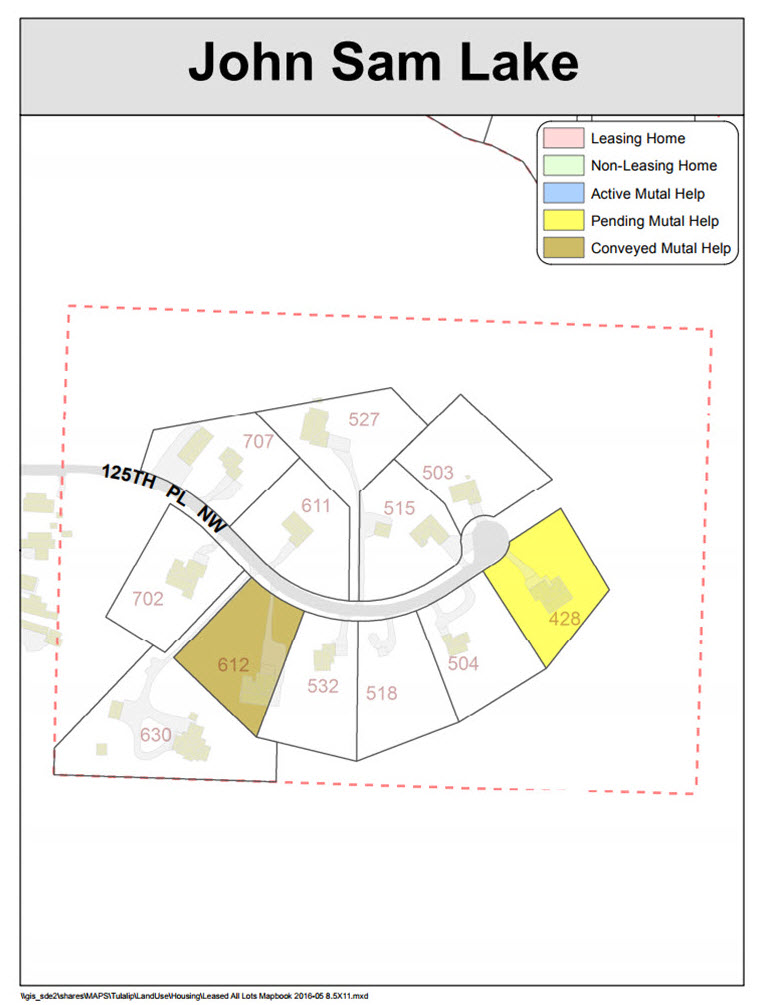 HUD Housing John Sam Lake map