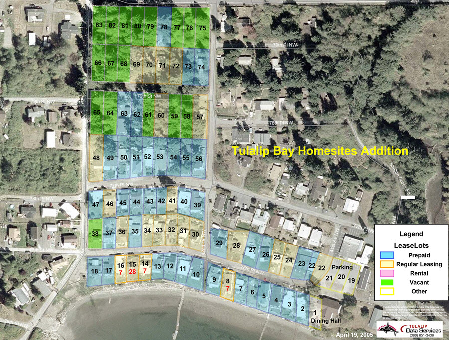 Leasing Tulalip Bay Homesites map popup